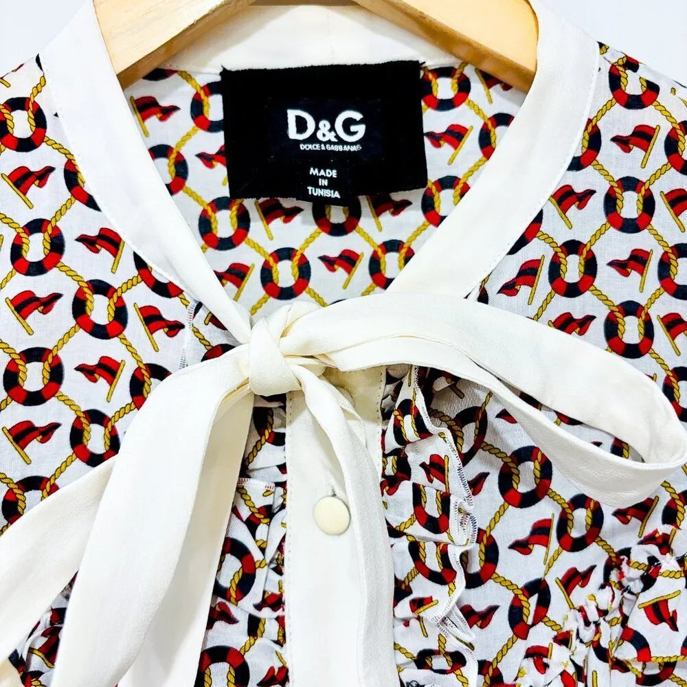 D&G Navy  and red nautical‎ blouse - Picture 4 of 8